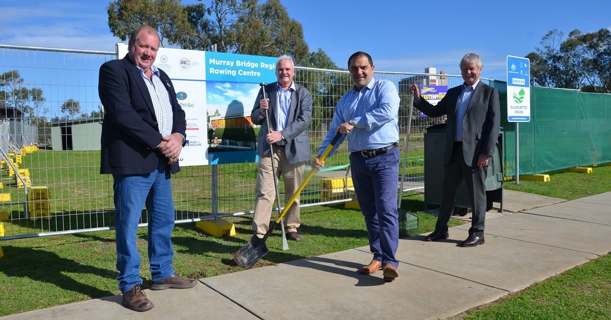 Work on Murray Bridge's riverfront rowing centre begins
