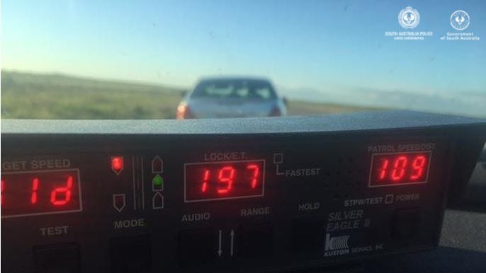 Driver clocked at 197km/h on the Princes Highway