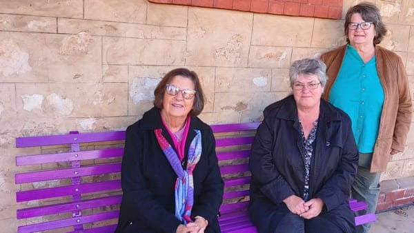 Parish of the Murraylands joins purple bench project to support domestic violence victims