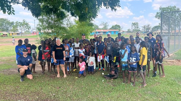 Jervois footballers travel to remote NT community for carnival