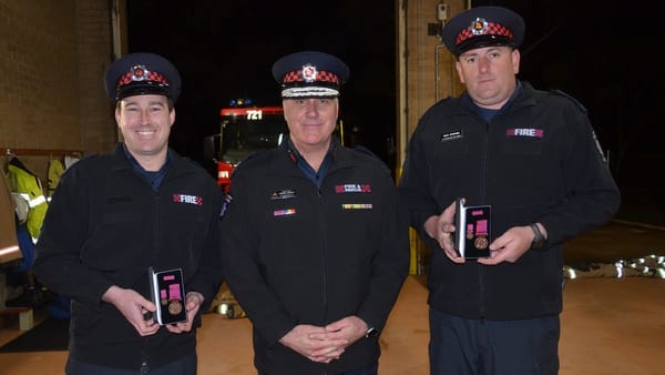 Murray Bridge MFS firefighters recognised for exemplary service