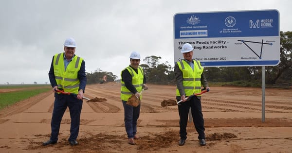 Thomas Foods road construction begins