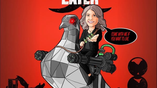 'Why not?': Artist Lewis Aunger's cartoon surfs a wave of gratitude for Nicola Spurrier