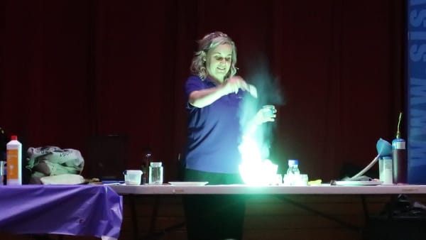 School presentation shows science at its fiery, icy best
