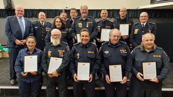 Swanport group’s CFS firefighters recognised for 1000 years of service