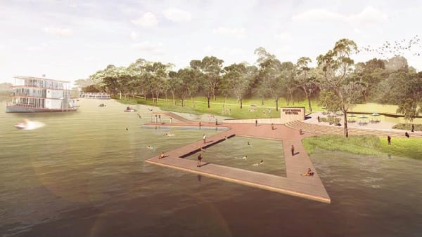New Sturt Reserve plan calls for riverfront swimming pool